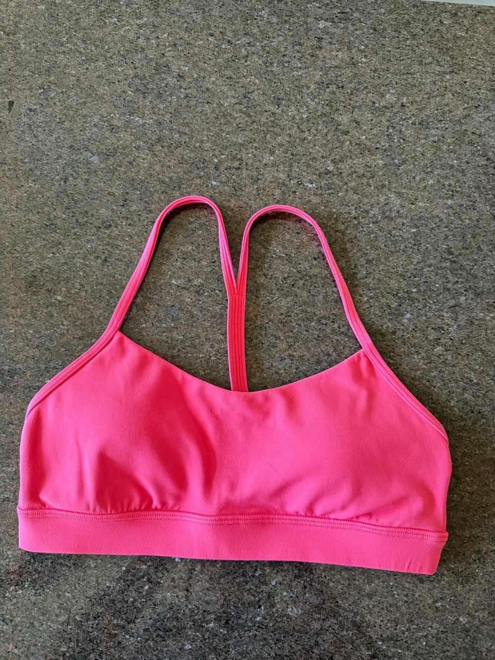 lululemon athletica Hot Pink Strappy Sports Bralette